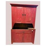 18TH CENT. PINE STEPBACK DRY SINK