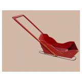 ANTIQUE RED PUSH SLED