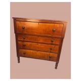 19TH CENT. CHERRY 4 DRAWER CHEST
