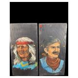 2 SIGNED RUTH WERNER NATIVE AMERICAN PAINTINGS ON