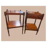 2 19TH CENT. FEDERAL MAHOGANY 2 TIER STANDS