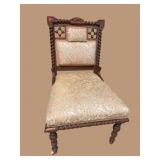WALNUT VICTORIAN STICK & BALL CHAIR