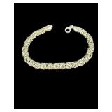 DESIGNER AK STERLING SILVER FANCY BRACELET;