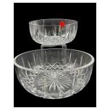 2 WATERFORD CRYSTAL LISMORE SERVING BOWLS