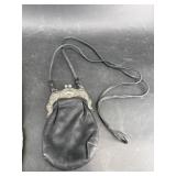 ANTIQUE BRIGHTON ORNATE SILVER & BLACK LEATHER