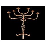 LARGE 6 LIGHT IRON CANDELABRA