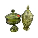 INDIANA GLASS CANDY DISH AND GEORGIAN STYLE
