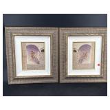 2 JUNE MARIE TEXTURED PRINTS ON CANVAS