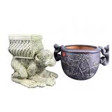 2 PC MONKEY PLANTER LOT