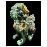 ORIENTAL MAJOLICA GLAZE FOO DOG FIGURE