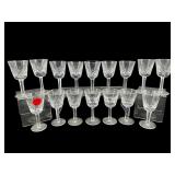 SET OF 16 WATERFORD CRYSTAL LISMORE WINE CORDIALS