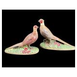 PR OF HOLLAND MOLD CERAMIC PHEASANTS