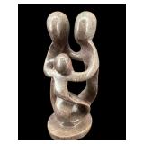 SHONA STONE ZIMBABWE LOVING FAMILY SCULPTURE