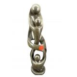 SHONA STONE ZIMBABWE LOVING FAMILY SCULPTURE