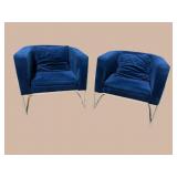 MID CENTURY STYLE BARREL BACK CHAIRS
