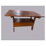 19TH CENT. POPLAR HUTCH TABLE