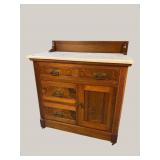 MARBLE TOP VICTORIAN WASHSTAND