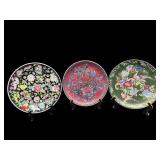 3 PC LOT ORIENTAL PORCELAIN PLATES