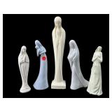 5 PC LOT MADONNA PORCELAIN FIGURINES