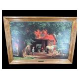 PRINT ON BOARD, HORSE AND BUGGY DAYS BY PAUL