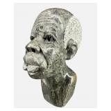 HAND CARVED AFRICAN SHONA STONE BUST