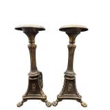 MAITLAND SMITH TALL BRONZE CLAW FOOT CANDLE