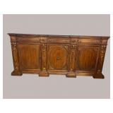MONUMENTAL CHERRY CARVED SIDEBOARD