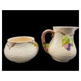 WADE BRAMBLE ENGLAND POTTERY CREAMER AND SUGAR