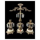 3 PC SCALE OF JUSTICE CONSOLE CANDLE SET