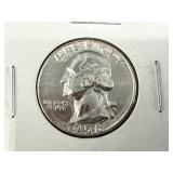 1956 BU WASHINGTON SILVER QUARTER