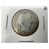 1915 D BARBER SILVER QUARTER