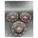 3 PC LOT OF RARE WEDGWOOD BLACK & TERRACOTTA