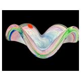 MURANO STYLE MULTI COLOR ART GLASS BOWL