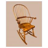 NEW ENGLAND TIGER MAPLE CUSTOM WINDSOR ROCKER