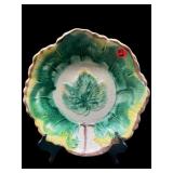 MAJOLICA MAPLE LEAF SERVING BOWL