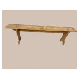 WASHED PINE ANTIQUE WATER BENCH