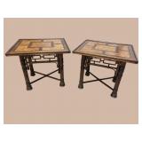 2 TOMMY BAHAMA STYLE END TABLES