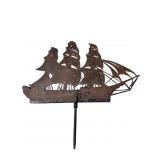 CAST IRON SHIP WEATHER VANE TOPPER