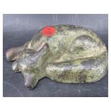 CAST IRON LAYING DOG DOORSTOP