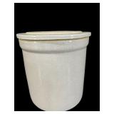 ANTIQUE SALT GLAZE CROCK WITH LID