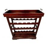 CHERRY FINISH TRAY TOP WINE RACK