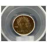 1988 W US VAULT COLLECTION $5 OLYMPIC GOLD COIN