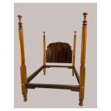 OVERSIZED 19TH CENT. MAHOGANY AND MAPLE LINCOLN