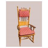 CARVED HIGHBACK SPINDEL ROCKER
