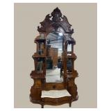 WALNUT VICTORIAN MARBLE TOP ETERGE