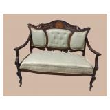 MAHOGANY INLAID EDWARDIAN SETTEE