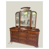 LINEAGE CHERRY DRESSER WITH MIRROR