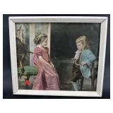 SMALL ANTIQUE PRINT OF CHILDREN