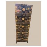 5 STACKING CHINOISERIE DECORATED CABINET