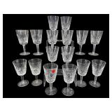 SET OF 16 WATERFORD CRYSTAL LISMORE WATER GOBLETS